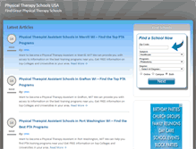 Tablet Screenshot of physicaltherapyschoolsusa.com